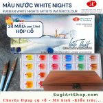 24 màu pan-Hộp GỖ